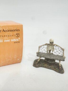 Retired Department 56 Halloween Village Accessories, Is This Seat Taken